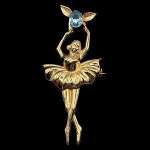 CORO Vintage Ballerina Brooch